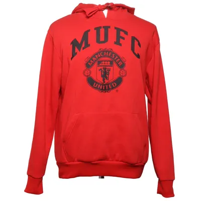 Huvtröja (Röd, Svart) från Manchester United Bomull, Polyester