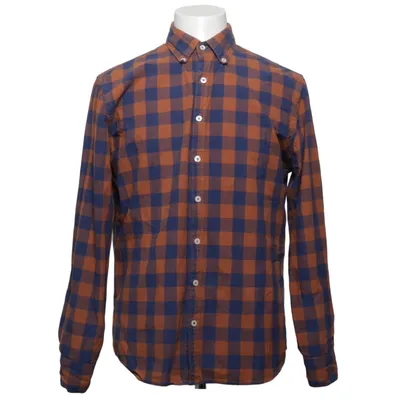 Flanellen overhemd (Blauw, Bruin) van Mango Man Katoen