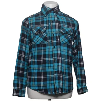 Chemise en flanelle (Bleu, Noir, Multicolore) de POP England Coton