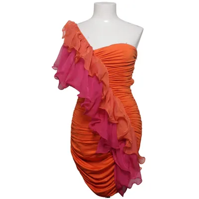 Cocktail dress (Orange, Pink) from Voyelles Polyester