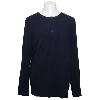 Henley shirt (Blauw) van JBS Katoen