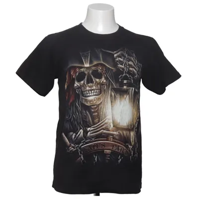 T-shirt (Sort, Flerfarvet) fra Rock Chang Bomuld
