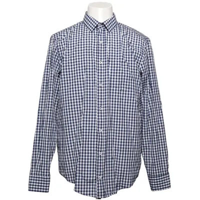 Shirt (Blue, White) from Amaci Cotton, Polyester