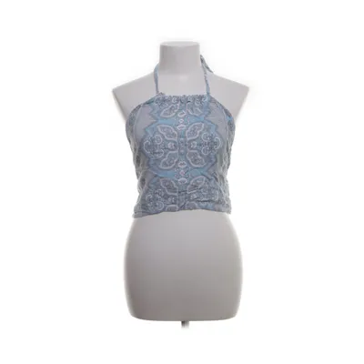 Halter neck top (Blue, White) from Bik Bok Viscose