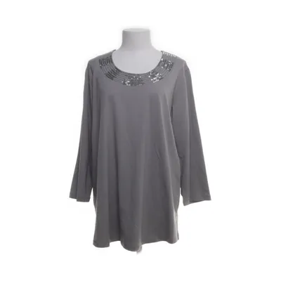 Top (Grijs) van Sempre Piu by Chalou Elastaan, Viscose
