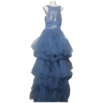 Evening gown (Blue) from Erkut Polyester