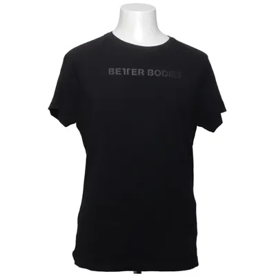 T-shirt (Zwart) van Better Bodies Katoen, Elastaan
