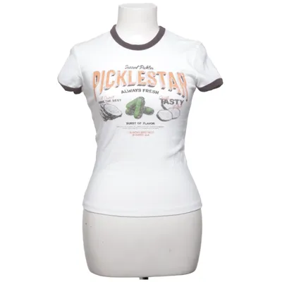 T-shirt (Vit, Brun) från Bershka