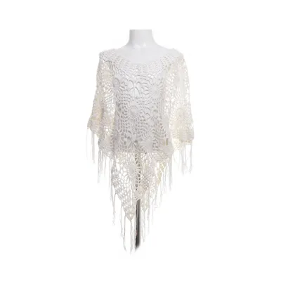 Poncho (Hvid) Uld