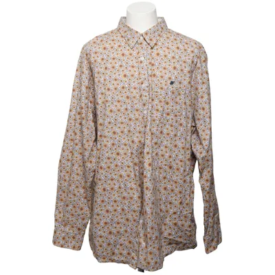 Shirt (Beige, Blauw, Meerkleurig) van Dressmann Katoen, Elastaan