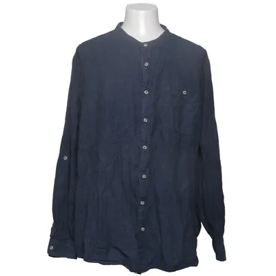Shirt (Blauw) van Dressmann Katoen, Linnen