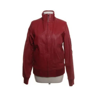 Läderjacka (Röd) från Bik Bok Skinn, Polyester