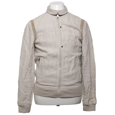 Bomber jacket (Beige) from Zara Man Basic Linen, Polyester
