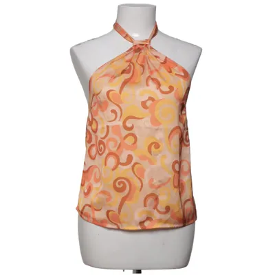 Halterneck top (Orange, Gul, Flerfarvet) fra VILA Polyester