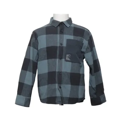 Flanellen overhemd (Blauw, Grijs) van Zara Katoen