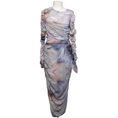 Robe longue (Bleu, Gris, Multicolore) de Aéryne Élasthane, Polyester