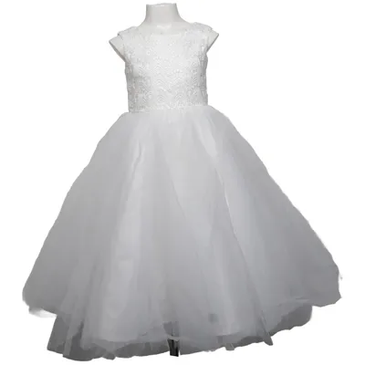 Robe de fille de fleur (Blanc) de Milanoo