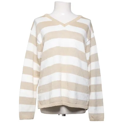 Sweater (Beige, White) from Playback Cotton, Polyester