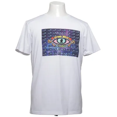 T-shirt (White, Multicolored) from Cricket Elastane, Polyester