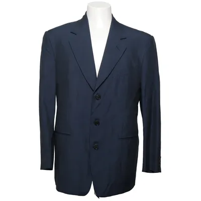 Blazer (Blauw) van Full Time Cupro, Zijde, Viscose