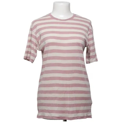 T-shirt (Roze, Wit) van Dilling Merinowol, Zijde