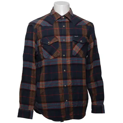 Flanellen overhemd (Blauw, Bruin, Meerkleurig) van Wrangler Katoen