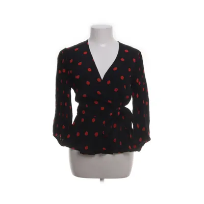 Wrap top (Black, Red) from Ganni Viscose