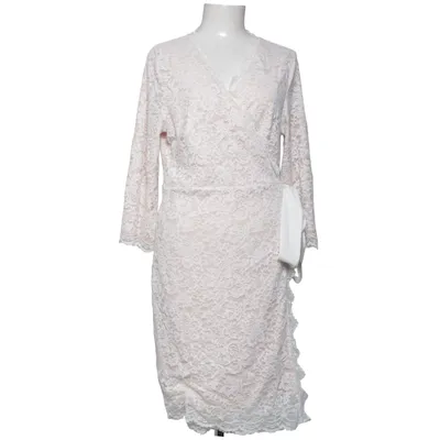 Robe portefeuille (Blanc, Beige) de Bubbleroom by Carolina Gynning Élasthane, Polyamide, Polyester