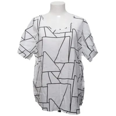 Top (White, Black) from Mingel Linen, Polyamide, Viscose