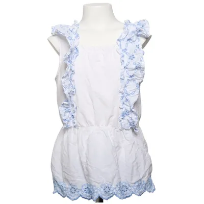 Top (White, Blue) from Original Marines Cotton, Elastane