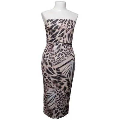 Cocktailjurk (Bruin, Zwart) van True Violet Elastaan, Polyester