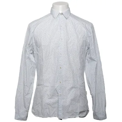 Chemise (Blanc, Bleu) de Paul Smith Jeans Coton biologique