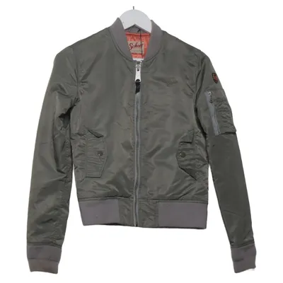Bomberjakke (Grøn) fra Schott Acetat, Polyamid, Polyester, Viscose