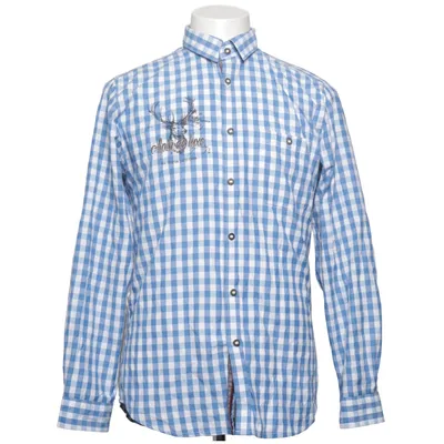 Chemise (Bleu, Blanc) de Alpin de Luxe Coton, Polyester