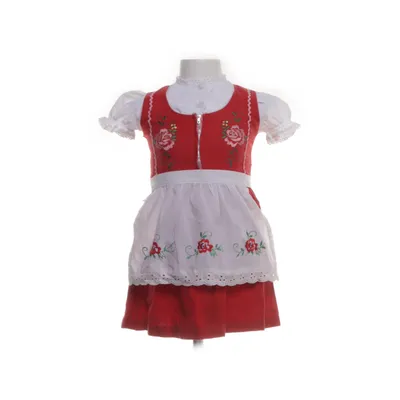 Dirndl (White, Red, Multicolored) Cotton
