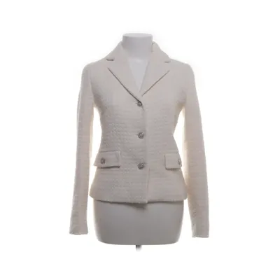Blazer (White) from Zara Acetate, Wool