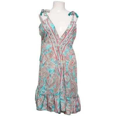 Halterneck dress (Blue, Red, Multicolored) from Corte Hindu Polyester, Silk