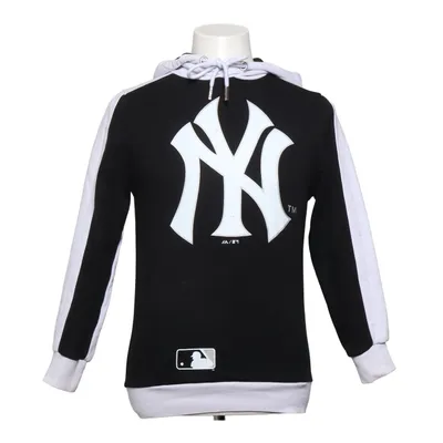 Huvtröja (Svart, Vit) från Majestic Athletic Bomull, Polyester
