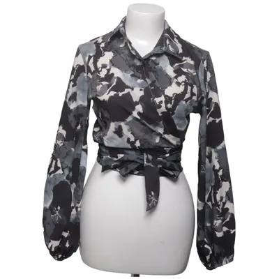 Wikkelblouse (Zwart, Wit, Meerkleurig) van Antonello Serio Elastaan, Polyester