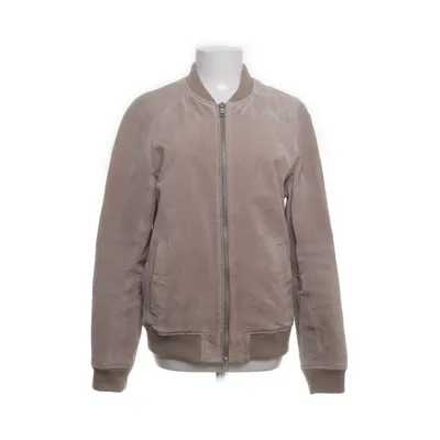 Leren jack (Beige) van Jofama Polyester, Leer