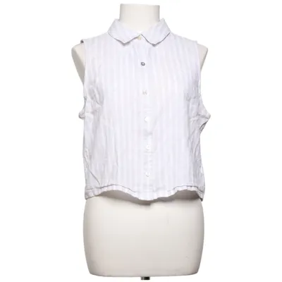 Top (Beige, White) from Sigrid Olsen Cotton, Linen