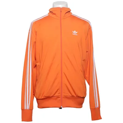 Träningsjacka (Orange, Vit) från Adidas Elastan, Polyester