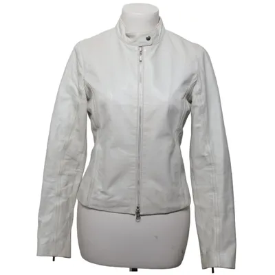 Læderjakke (Beige) fra Mauritius Læder, Polyester