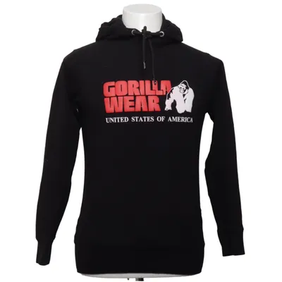 Sweat à capuche (Noir, Multicolore) de Gorilla Wear Coton, Élasthane