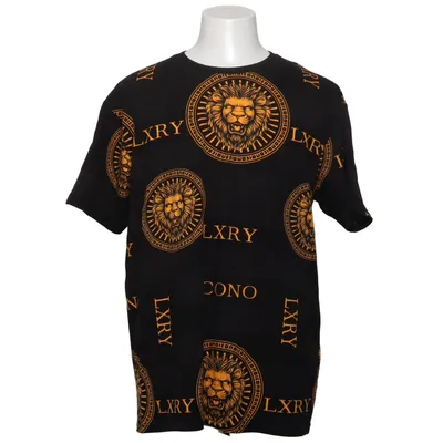 T-shirt (Sort, Gul) fra Icono Bomuld, Elastan