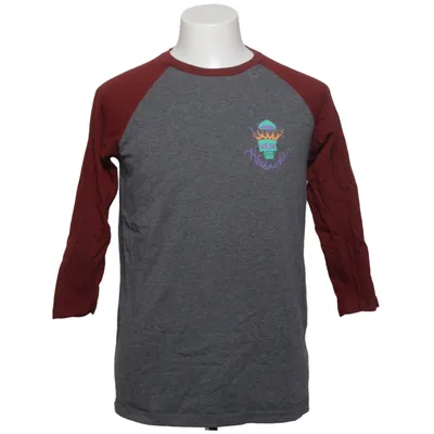Maillot de baseball (Gris, Rouge) de Vailent Pure Coton, Polyester