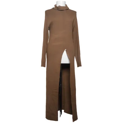 Jurk met col (Bruin) van Sweewë Polyamide, Polyester