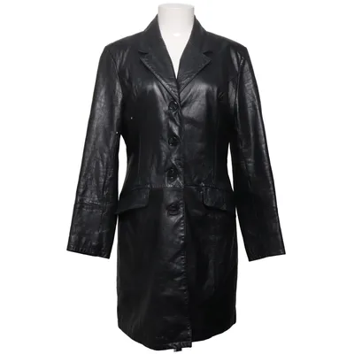 Leather coat (Black) from Prestige Leather, Polyester