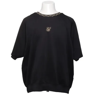 T-shirt (Zwart) van SikSilk Katoen, Elastaan, Polyester