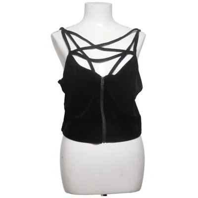 Crop top (Zwart) van Killstar Elastaan, Polyester